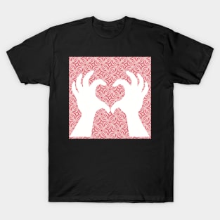 Hands making the sign of love, a heart T-Shirt